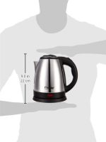 prestige 1.5l pkoss stainless steel electric kettle | 1350 watts| elegant design | cool touch handle and lid | automatic cut off and single touch lid locking | black | 1y warranty | isi certified