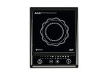 bajaj splendid 1200 watt induction cooktop | 7 auto cook menus | tactile push buttons | variable temperature & time selection | semi polished crystal glass | 1 yr warranty 【black】