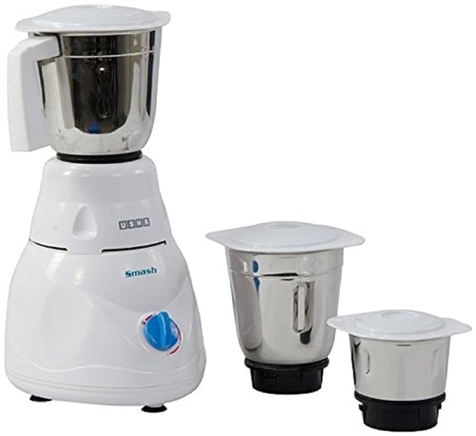 usha mg 2853 500 watts mixer grinder with 3 jars, white