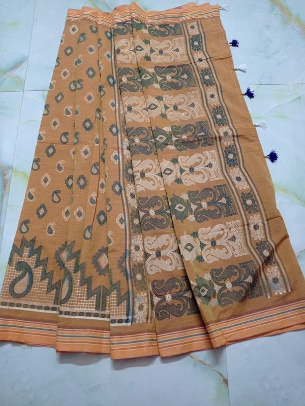 laptop printed saree cotton bland